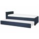 Beliani Cama com estrado Poliéster MARMANDE 86x214 Azul Marino
