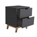 Mesa de cabeceira Miranda com 2 gavetas 43 Antracite