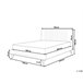 Beliani Cama com estrado Chenille TALENCE 198x218 Bege