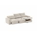 Chaise longue LANDON conversível em cama reversível Bege