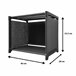 Prateleira de Organização 2 Pisos PVC e Tecido Nyana Home 31x41x29 cm 41 Preto