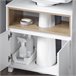 Armário sob o lavatório Armário de casa de banho BZR148-W SoBuy PT Branco