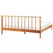 Beliani Cama com estrado Pinho BARRET 196x209 Castanho