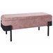 Beliani Banco de cama Chenille WARREN 100x40 Rosa