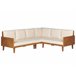 Beliani Conjunto lounge Madeira de acácia BARATTI Bege