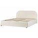 Beliani Cama com armazenamento Bouclé QUILLIEN 172x217 Bege