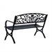 Banco de Jardim Ferro Outsunny 127x60 Preto
