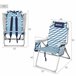 Aktive Pacote com 2 cadeiras de praia dobráveis Aruba 5 posições Azul