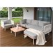Beliani Conjunto lounge SENISE Branco/cinza