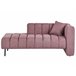 Beliani Chaise longue direita Poliéster LANNILS Rosa