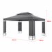 Tenda de receção Lanciano aço poliéster 400x300 Cinza Escuro