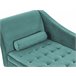 Beliani Chaise longue à esquerda Veludo PESSAC Azul/ Verde