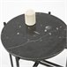 Mesa de centro redonda Bombai, mármore preto Preto