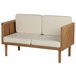 Beliani Conjunto lounge Madeira de acácia BARATTI Creme