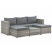 Beliani Conjunto lounge SABBIA Cinza Claro