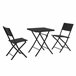 Set de jardim com mesa e 2 cadeiras KORA cinzento Cinza