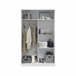Roupeiro TREVI portas deslizantes 120x200cm branco Branco Brillo