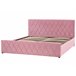 Beliani Cama com estrado Veludo ROCHEFORT 190x214 Rosa