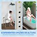 Banco de Duche Alumínio, HDPE e EVA HOMCOM, casa - casa de banho Cinza