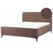 Beliani Cama com estrado Bouclé VALOGNES 172x220 Castanho