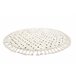 Tapete BERBER SYLA B752 pontos Franjas berbere marroquino shaggy 120x120 Creme