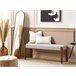 Beliani Banco de cama Poliéster ELYRIA 122x40 Cinza