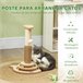 Arranhador para Gatos MDF, Sisal, PE PawHut Castanho