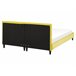 Beliani Cama com estrado Veludo FITOU 190x214 Amarelo