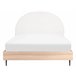 Beliani Cama com estrado Poliéster MILLAY 176x211 Branco/ Bege