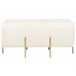 Beliani Tamborete Veludo DAYTON 93x48 Cinza Claro