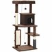 Arranhador para Gatos Melamina de Madeira e Sisal PawHut Castanho