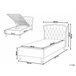 Beliani Cama com armazenamento Pele sintética METZ 126x217 Branco