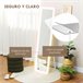 Espelho de Pé Vidro temperado e MDF HOMCOM, casa - decoração Branco