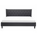 Beliani Cama com estrado Poliéster SAVERNE 177x228 Cinza Claro