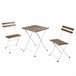 Conjunto de mesa dobrável e 2 cadeiras de jardim Bistrot Madeira