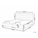 Beliani Cama com estrado Poliéster DUKE 161x216 Cinza Escuro