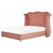 Beliani Cama Veludo AYETTE 205x215 Cinza