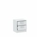 Mesa de cabeceira 2 gavetas cor branca LEADER  Branco