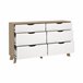 Cómoda dupla IKAST 6 gavetas cor branca Branco