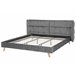 Beliani Cama com estrado Veludo SENLIS 254x220 Bege