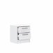Mesa de cabeceira 2 gavetas cor branca LEADER  Branco