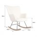 Silla mecedora en tejido bouclette KAIRA Bege