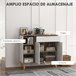 Aparador Melamina de Madeira e Madeira de Pinho HOMCOM Branco