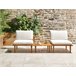 Beliani Conjunto lounge Madeira de acácia Creme