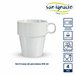 Conjunto de 4 copos empilháveis ​​+ prateleira coleção VESSIA Branco
