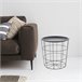Well Home Mesa lateral de metal Preto