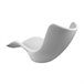 Sined CASSIOPEA Cama de jardim de design moderno feita de polietileno de alta qualidade, Branco Branco