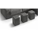 Chaise longue 3 lugares com 3 puffs FULL Antracite