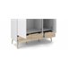 Roupeiro DELTA portas batentes e 3 gavetas 147x200cm branco Branco