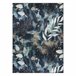 ANDRE 1336 Tapete Folhas antiderrapante 120x170 Azul/ Verde